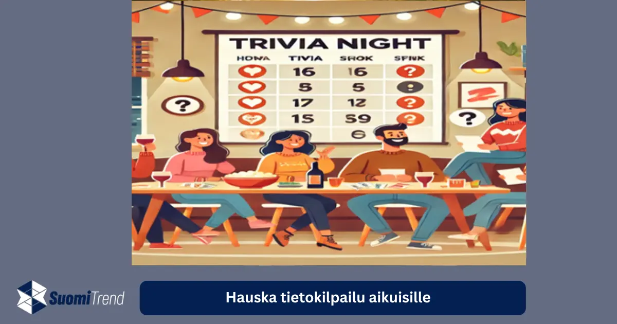 Hauska tietokilpailu aikuisille – parhaat ideat ja vinkit illanviettoon